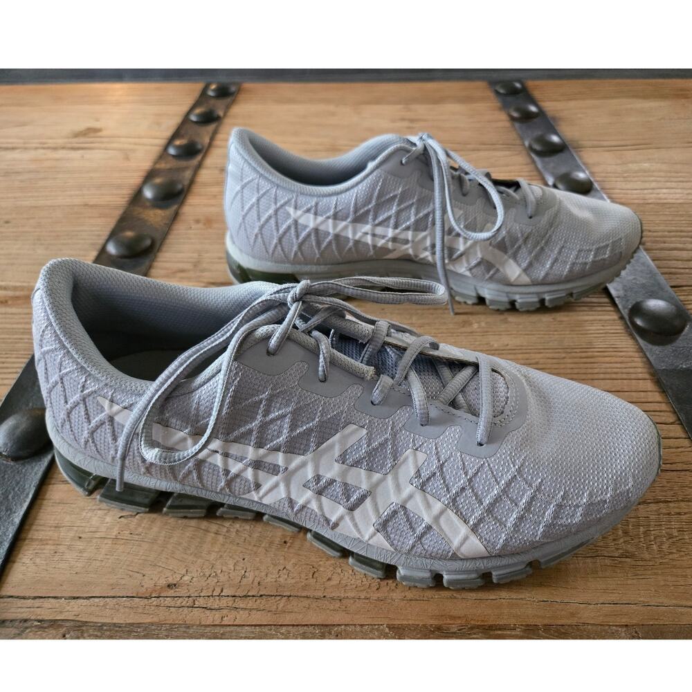 ASICS GEL Quantum 360 Kinetic Light Grey Silver Running Shoes Sneakers sz 11